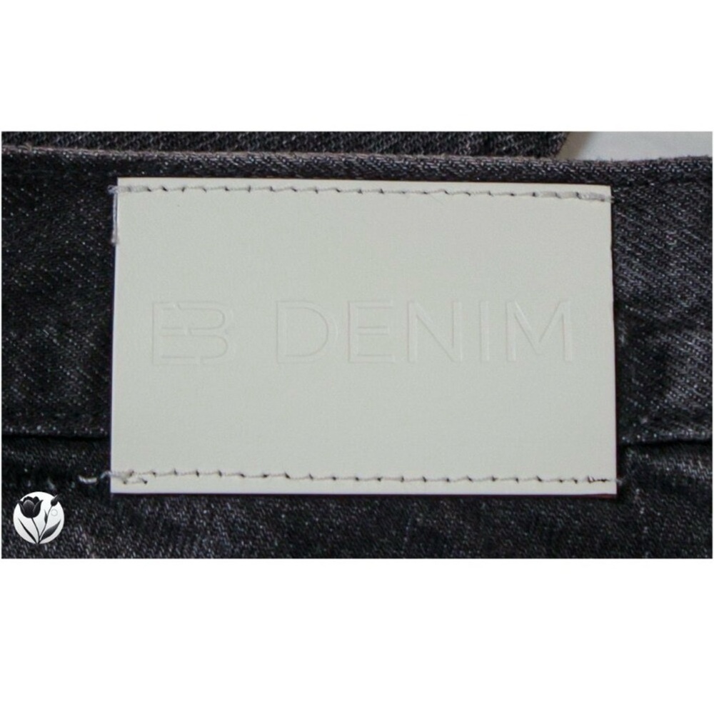 NWT EB Denim Black Two Jean Size 27 Inseam 33 High Rise Straight Made in USA - Picture 3 of 11